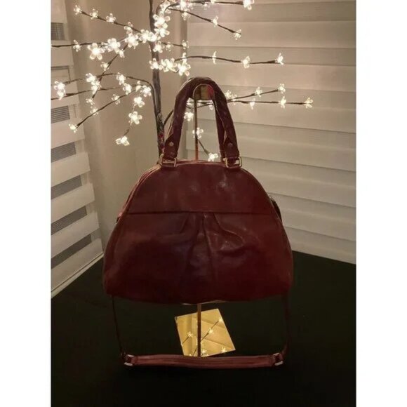 Marc By Marc Jacobs Twisted Q Groove Satchel - Burgandy - Picture 2 of 3